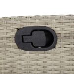 vidaXL 5-dielna záhradná jedálenská sada vankúše bledosivá polyratan – Obrázok 7