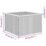 vidaXL 7-dielna záhradná súprava pohoviek s vankúšmi čierna polyratan – Obrázok 12