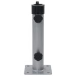 vidaXL Podstavec na slnečník pre tyč Ø38/48 mm strieborný oceľ – Obrázok 2