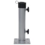 vidaXL Podstavec na slnečník pre tyč Ø38/48 mm strieborný oceľ – Obrázok 3