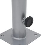 vidaXL Podstavec na slnečník pre tyč Ø38/48 mm strieborný oceľ – Obrázok 5