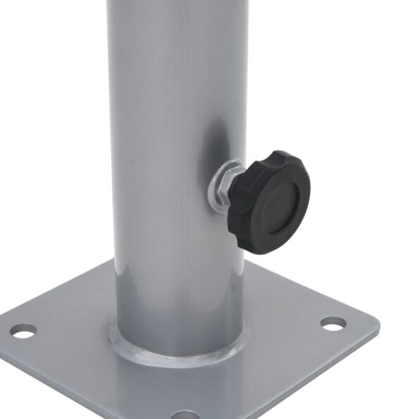 vidaXL Podstavec na slnečník pre tyč Ø38/48 mm strieborný oceľ – Obrázok 5