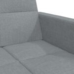 vidaXL 2-miestna rozkladacia pohovka s podnožkou bledosivá látka – Obrázok 9