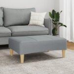 vidaXL Podnožka bledosivá 77x55x31 cm látková – Obrázok 3