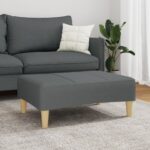 vidaXL Podnožka tmavosivá 77x55x31 cm látková – Obrázok 3