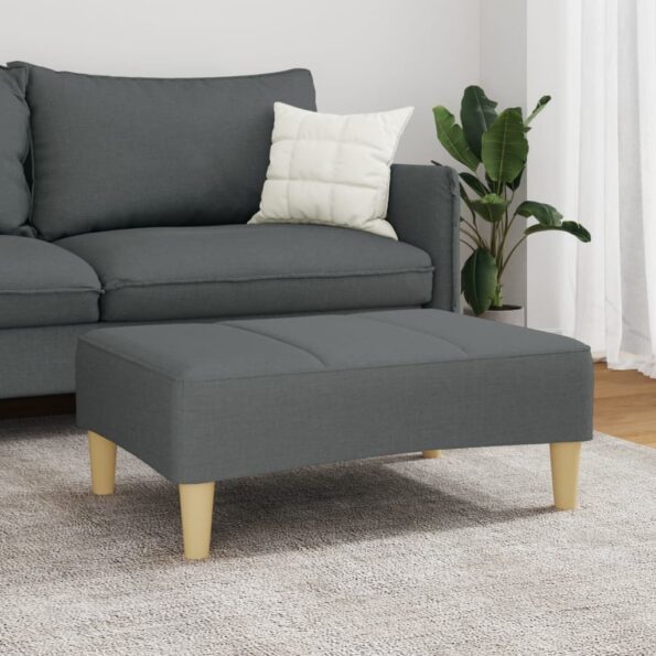 vidaXL Podnožka tmavosivá 77x55x31 cm látková – Obrázok 3