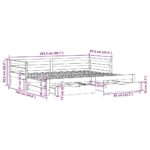 vidaXL Rozkladacia denná posteľ s matracmi bez matraca 80x200 cm – Obrázok 12
