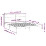 vidaXL Extra dlhá posteľ bez matraca 200x220 cm masívne drevo – Obrázok 9