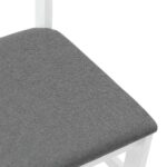 vidaXL jedálenské stoličky s vankúšmi 2 ks Biela guma masívneho dreva – Obrázok 8