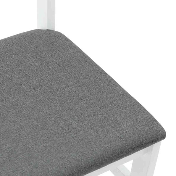 vidaXL jedálenské stoličky s vankúšmi 2 ks Biela guma masívneho dreva – Obrázok 8