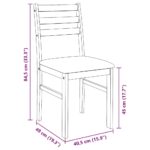 vidaXL jedálenské stoličky s vankúšmi 2 ks Biela guma masívneho dreva – Obrázok 11