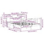 vidaXL Posteľ s knižnicou bez matraca 120x200 cm borovicový masív – Obrázok 11