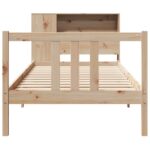 vidaXL Posteľ s knižnicou bez matraca 75x190 cm borovicový masív – Obrázok 4