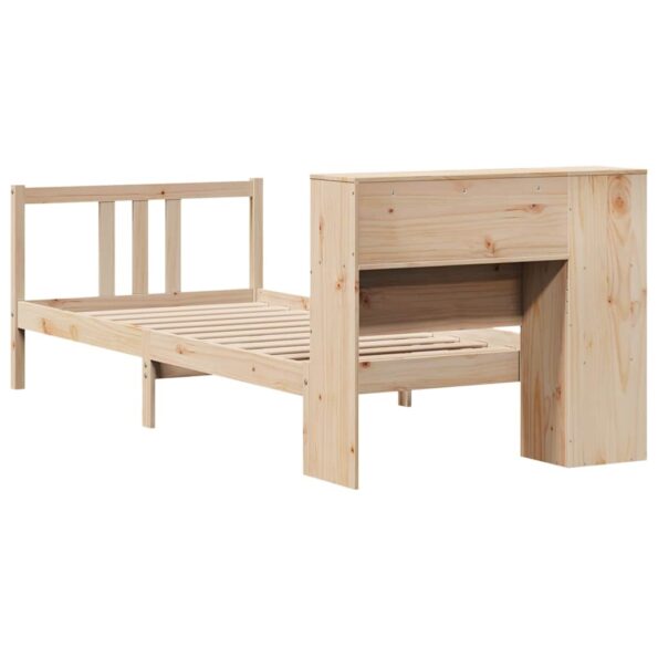 vidaXL Posteľ s knižnicou bez matraca 75x190 cm borovicový masív – Obrázok 6