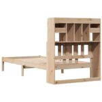 vidaXL Posteľ s knižnicou bez matraca 75x190 cm borovicový masív – Obrázok 6