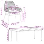 vidaXL 7-dielna záhradná súprava a vankúše polyratan a sklo – Obrázok 10