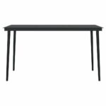 vidaXL 5-dielna záhradná súprava a vankúše hnedá polyratan a sklo – Obrázok 7