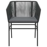 vidaXL 7-dielna záhradná súprava a vankúše polyratan a sklo – Obrázok 5