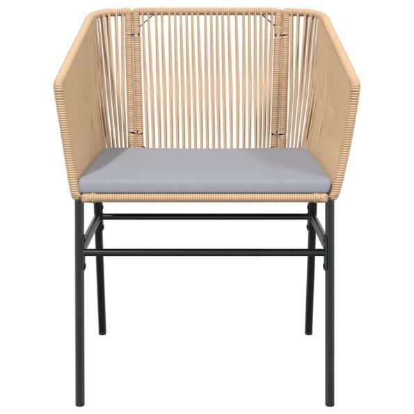 vidaXL 5-dielna záhradná súprava a vankúše hnedá polyratan a sklo – Obrázok 5