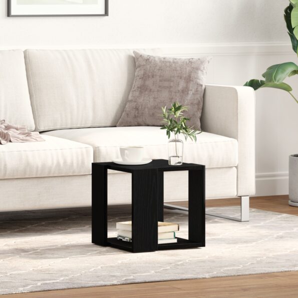 873912_4.jpg vidaXL Konferenčný stolík Čierny dub MDF 32 x 32 x 30 cm Jednoduchý – Obrázok 4