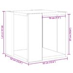 vidaXL Konferenčný stolík Čierny dub MDF 32 x 32 x 30 cm Jednoduchý – Obrázok 9