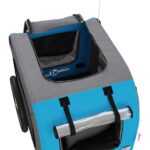 vidaXL Cyklovozík pre zvieratá, modro sivý, oxfordská látka, železo – Obrázok 10