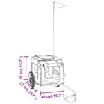 vidaXL Cyklovozík pre zvieratá, modro sivý, oxfordská látka, železo – Obrázok 13
