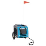 vidaXL Cyklovozík pre zvieratá, modro sivý, oxfordská látka, železo – Obrázok 3