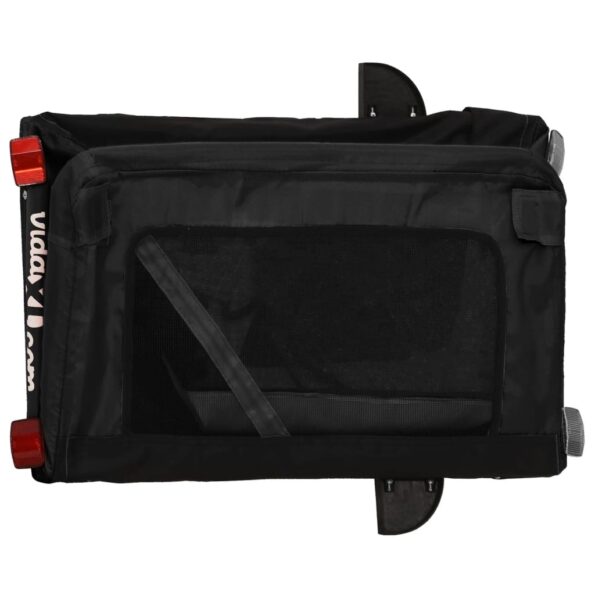 vidaXL Cyklovozík pre zvieratá, čierny, oxfordská látka, železo – Obrázok 10