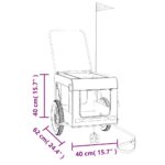 vidaXL Cyklovozík pre zvieratá, čierny, oxfordská látka, železo – Obrázok 13