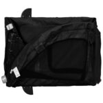 vidaXL Cyklovozík pre zvieratá, čierny, oxfordská látka, železo – Obrázok 9