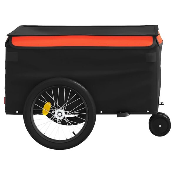 94096_7.jpg vidaXL Vozík za bicykel, čierno oranžový 30 kg, železo – Obrázok 7
