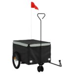 vidaXL Vozík za bicykel, čierno sivý 30 kg, železo – Obrázok 2