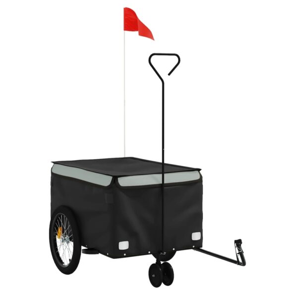 94098_2.jpg vidaXL Vozík za bicykel, čierno sivý 30 kg, železo – Obrázok 2