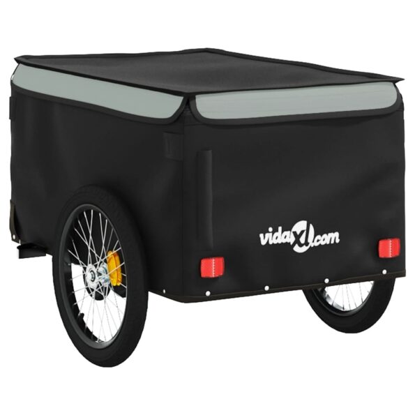 94098_8.jpg vidaXL Vozík za bicykel, čierno sivý 30 kg, železo – Obrázok 8