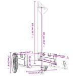 vidaXL Cyklovozík sivo-čierny oxfordská látka a železo – Obrázok 11