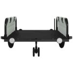 vidaXL Cyklovozík sivo-čierny oxfordská látka a železo – Obrázok 5