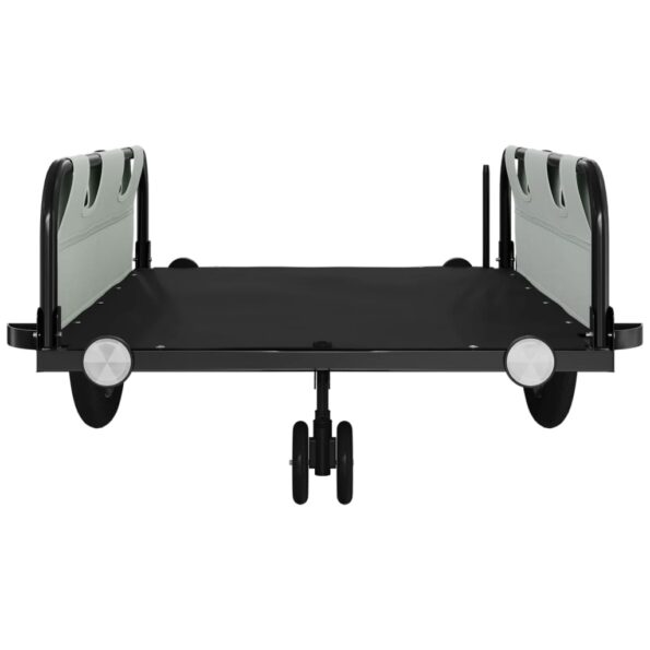 vidaXL Cyklovozík sivo-čierny oxfordská látka a železo – Obrázok 5