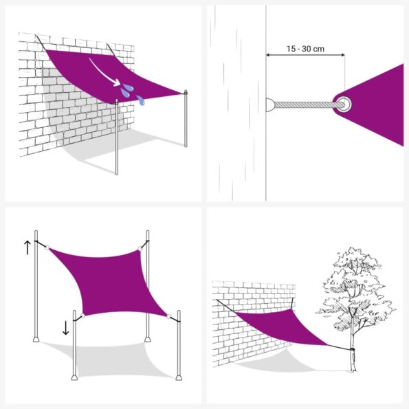 135611_4.jpg vidaXL Tieniaca plachta oxfordská látka trojuholníková 3,6x3,6x3,6m – Obrázok 4