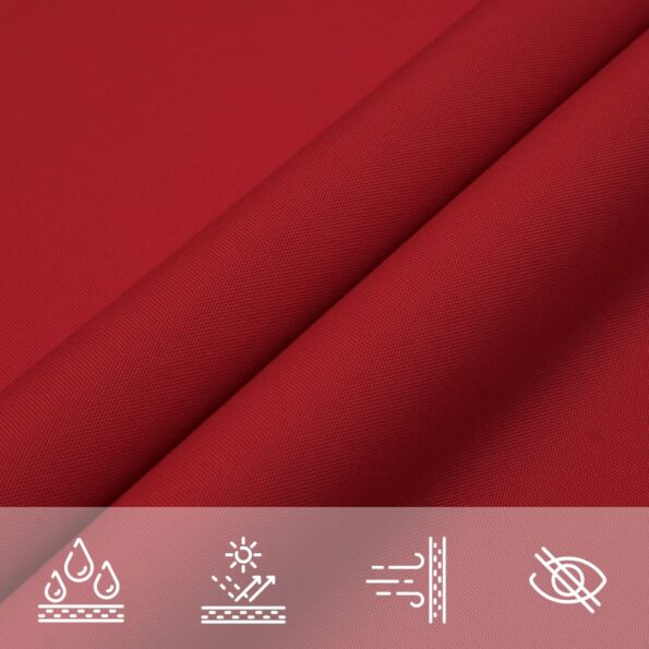 vidaXL Tieniaca plachta oxfordská látka štvorcová 3x3 m červená – Obrázok 7