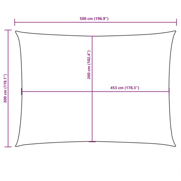 vidaXL Tieniaca plachta oxfordská látka obdĺžniková 3x5 m červená – Obrázok 10