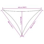 vidaXL Tieniaca plachta oxfordská látka trojuholníková 3x3x4,24m hnedá – Obrázok 10