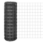 vidaXL Euro plot, oceľ 10x1 m, sivý