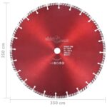 vidaXL Diamantový rezací kotúč s turbom oceľový 350 mm – Obrázok 4