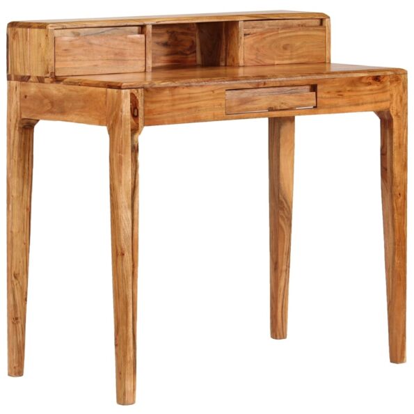 vidaXL Písací stôl so zásuvkami, masívne drevo 88x50x90 cm – Obrázok 12