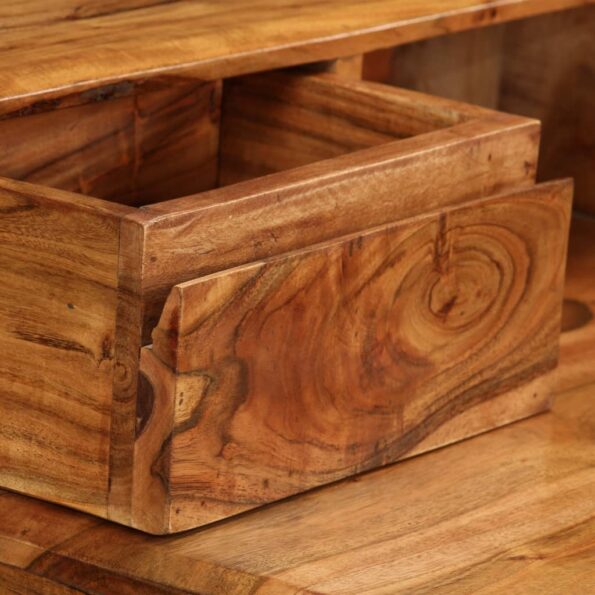 vidaXL Písací stôl so zásuvkami, masívne drevo 88x50x90 cm – Obrázok 8