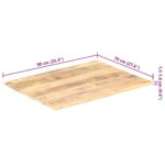 vidaXL Stolová doska, mangový masív 15-16 mm, 90x70 cm – Obrázok 10
