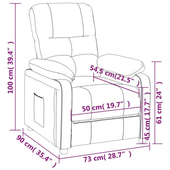 vidaXL Sklápacie kreslo čierne látkové – Obrázok 10