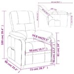 vidaXL Masážne kreslo, vínovo červené, látka – Obrázok 11