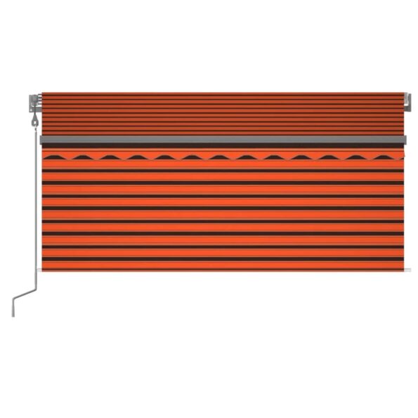 3069410_3.jpg vidaXL Automatická markíza s tienidlom 3,5x2,5m oranžovo-hnedá – Obrázok 3